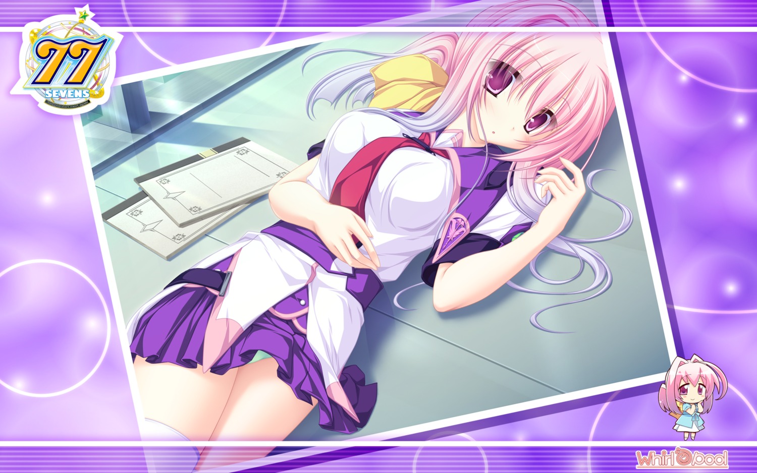 77, chibi, mikagami_mamizu, pantsu, seifuku, tsuneha_miki, wallpaper, whirlpool