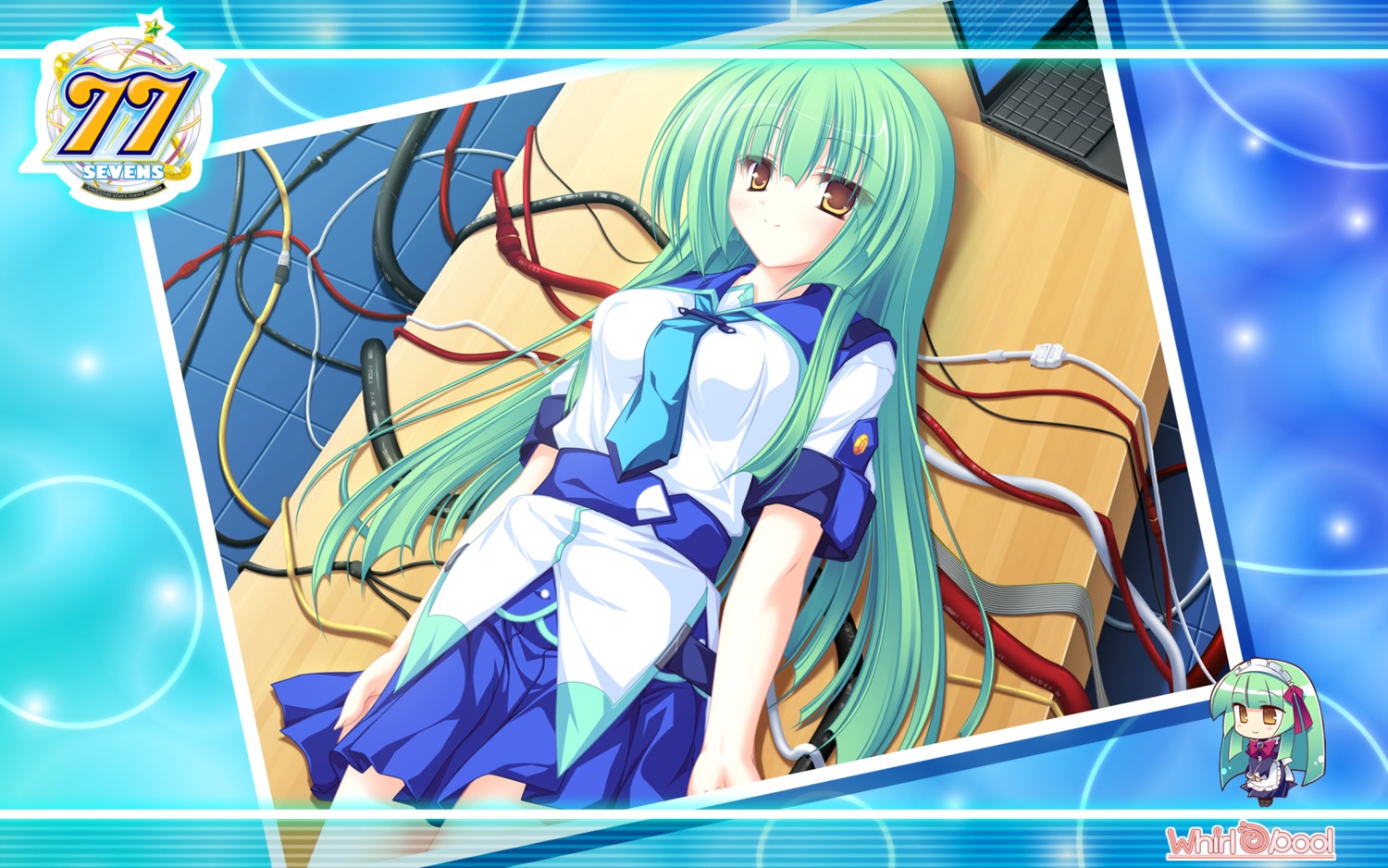 77, chibi, mikagami_mamizu, seifuku, stella_(77), wallpaper, whirlpool