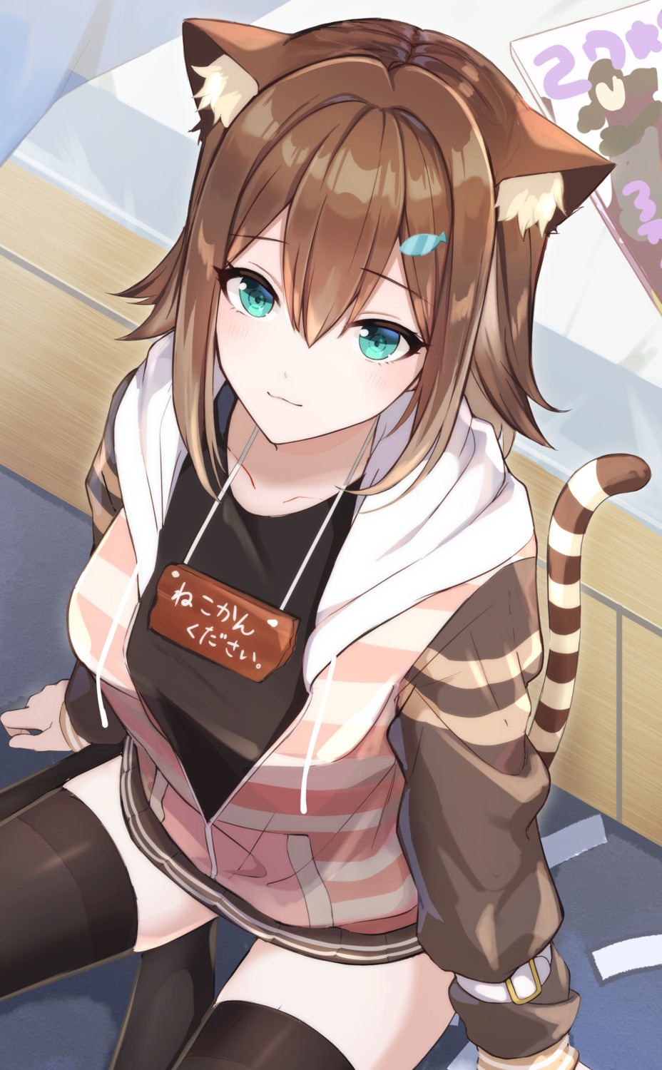 animal_ears, artist_revision, fumino_tamaki, goroo_(eneosu), nekomimi, nijisanji, tail, thighhighs