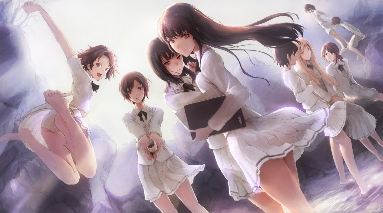 feet, kara_no_shoujo, pantsu, seifuku, shiika_sadamasa