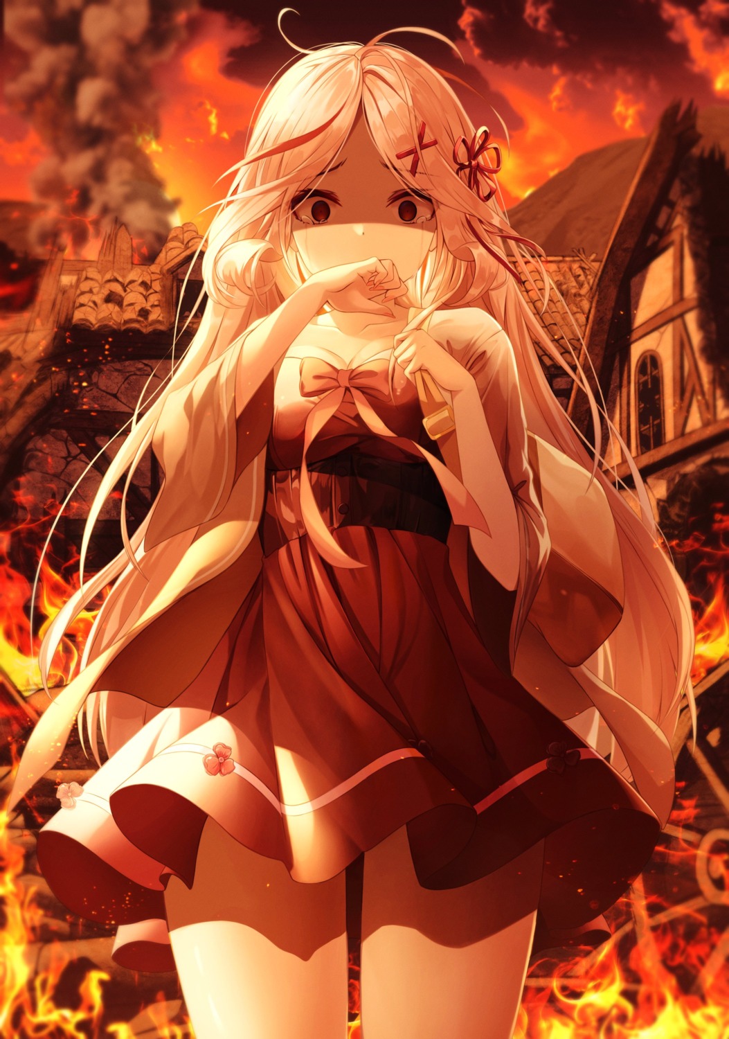 cleavage, dress, kimhu94, skirt_lift