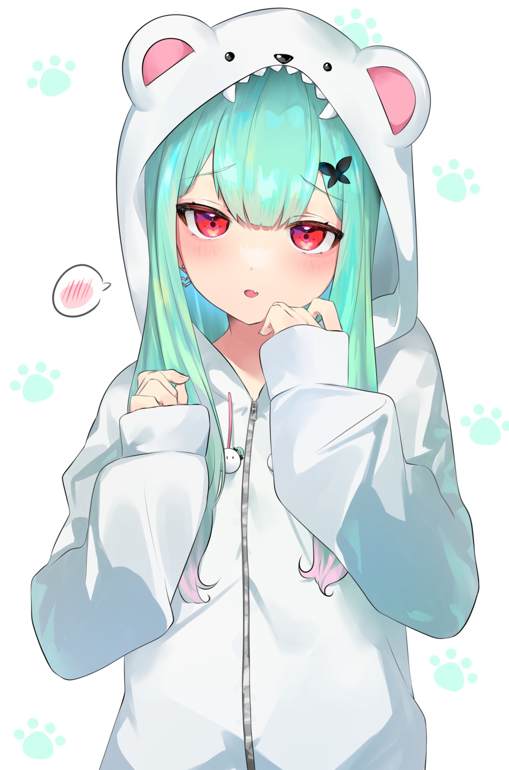 animal_ears, cadorunrun, hololive, uruha_rushia