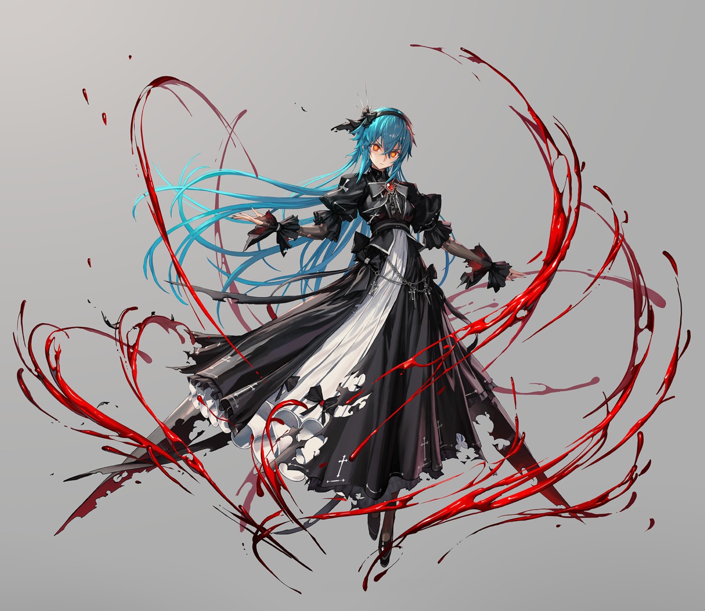 black_survival, dress, punc_p, torn_clothes