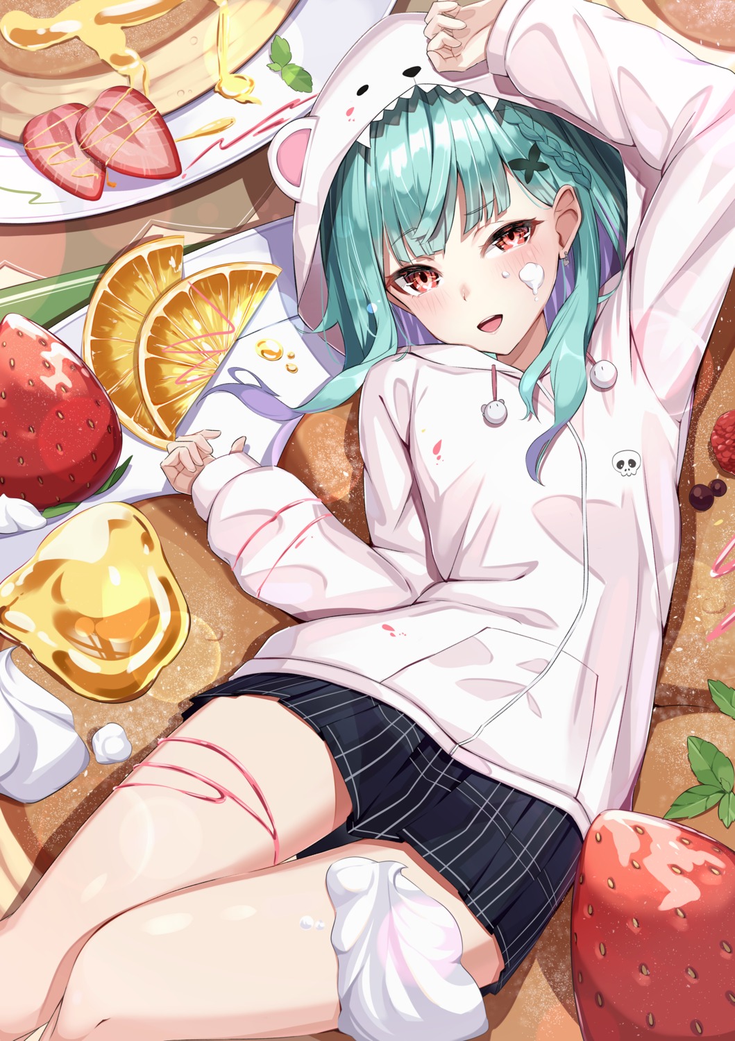 cream, garter, hololive, ringopan, uruha_rushia