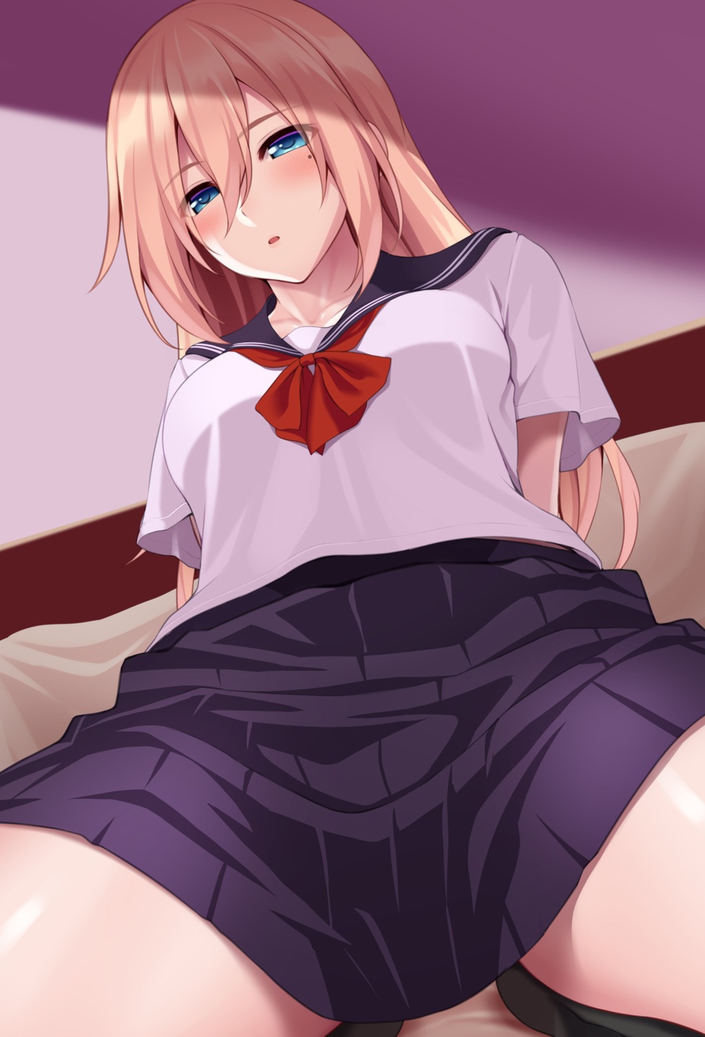huyumitsu, seifuku, skirt_lift