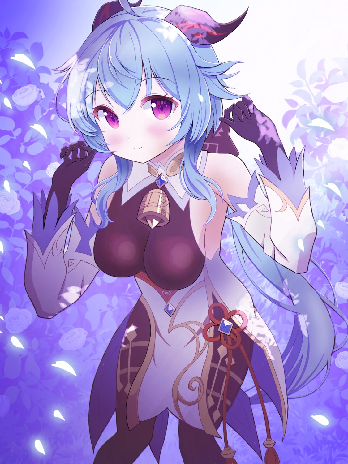 asian_clothes, ganyu, genshin_impact, horns, mikoko1