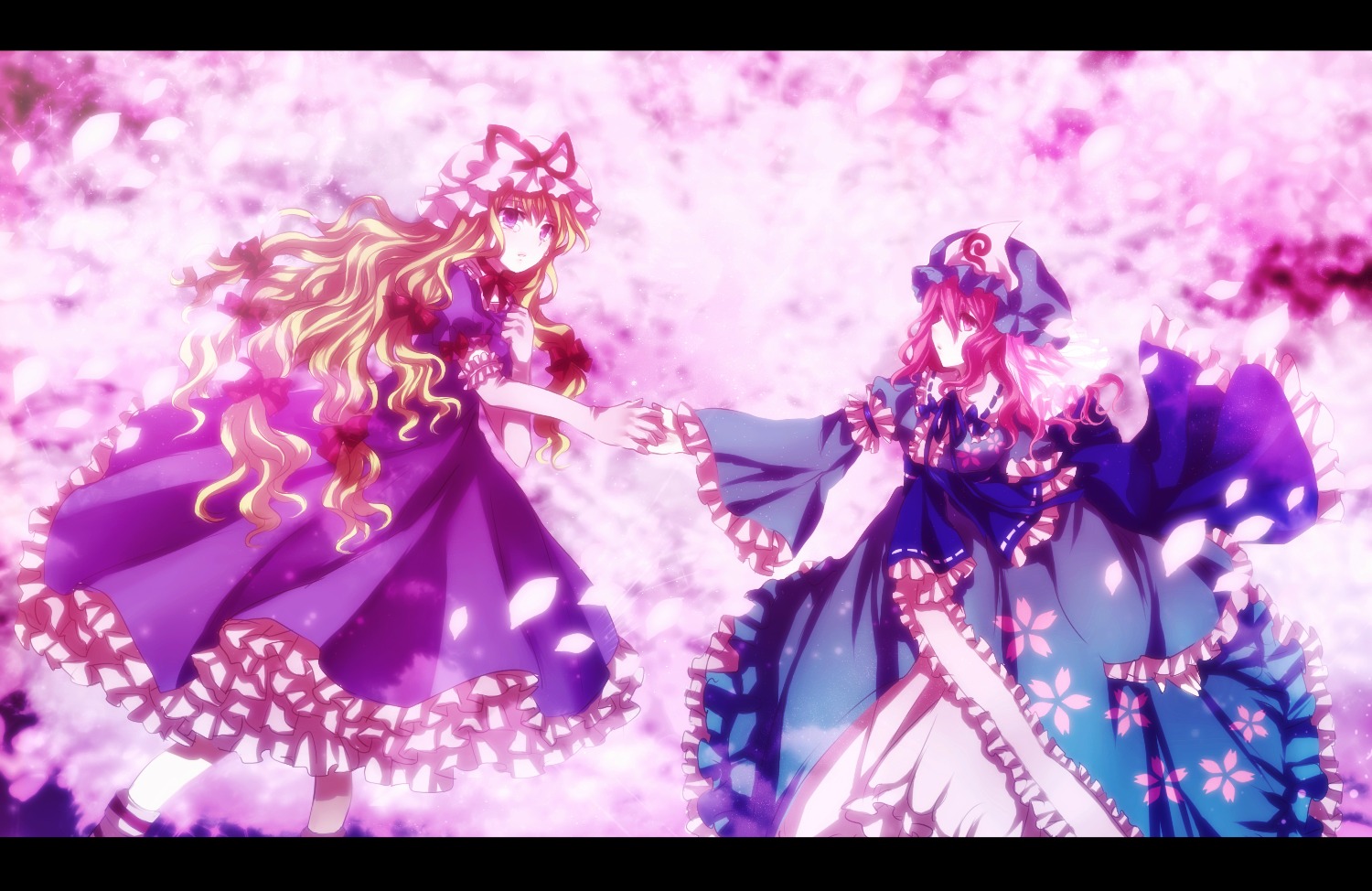 neme, saigyouji_yuyuko, touhou, yakumo_yukari