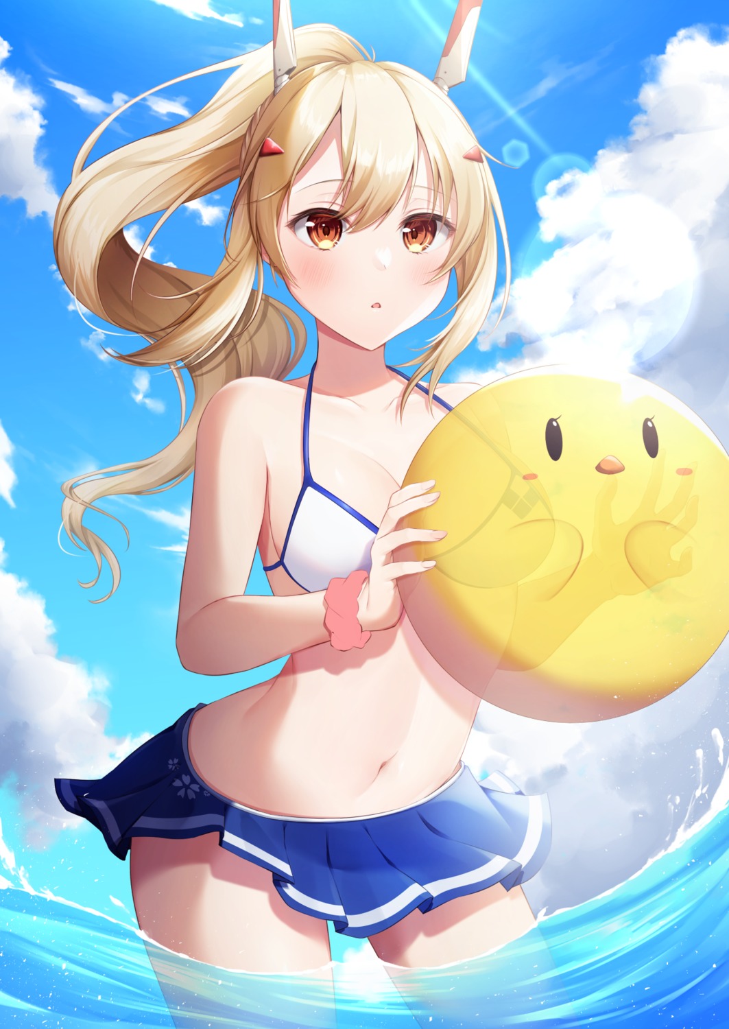 ayanami_(azur_lane), azur_lane, bikini_top, manjuu_(azur_lane), nagura_shiro, swimsuits, wet