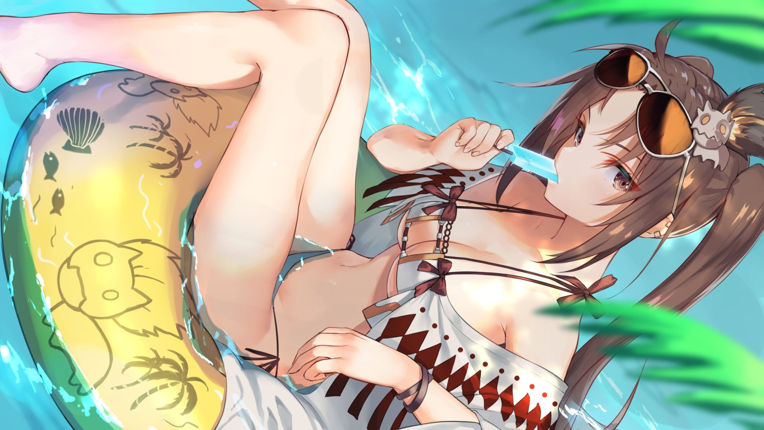 bikini, fate/grand_order, megane, shimotsuki_shio, swimsuits, wet, yu_mei-ren_(fate)