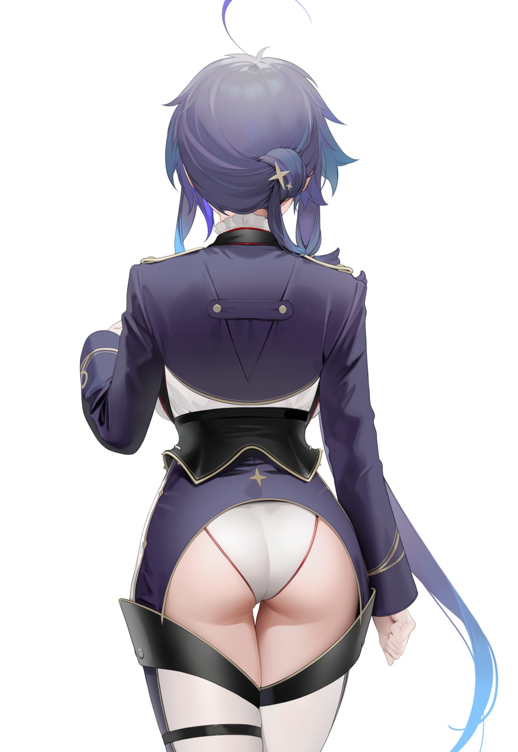 ass, azur_lane, foch_(azur_lane), garter, leotard, ohisashiburi, thighhighs