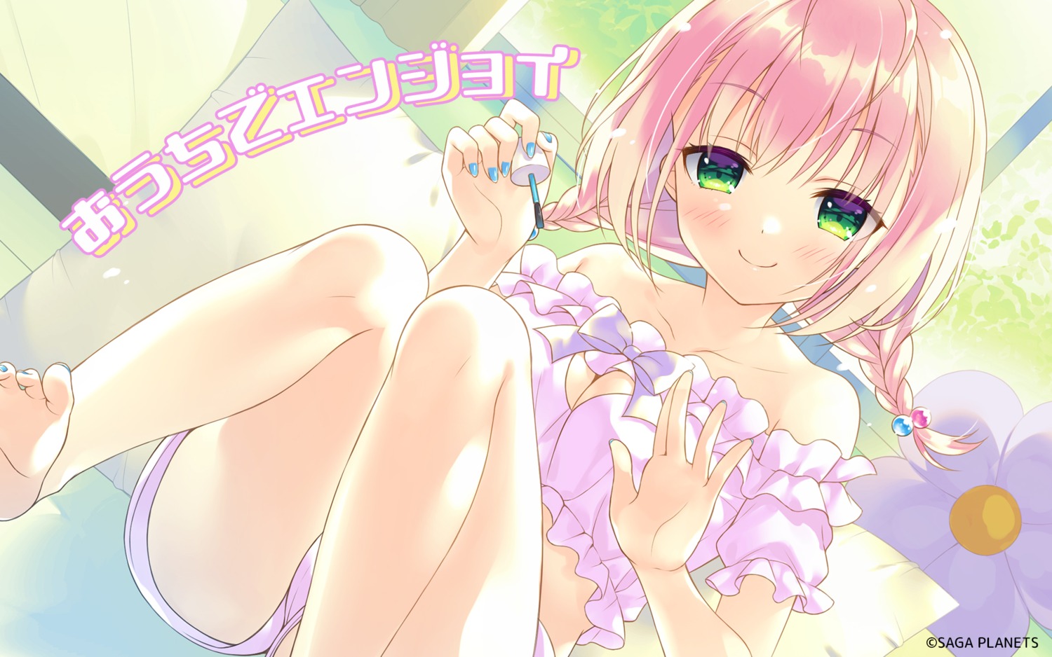 cleavage, hijiri_kikka, hontani_kanae, kakenuke_seishun_sparking!, saga_planets, wallpaper