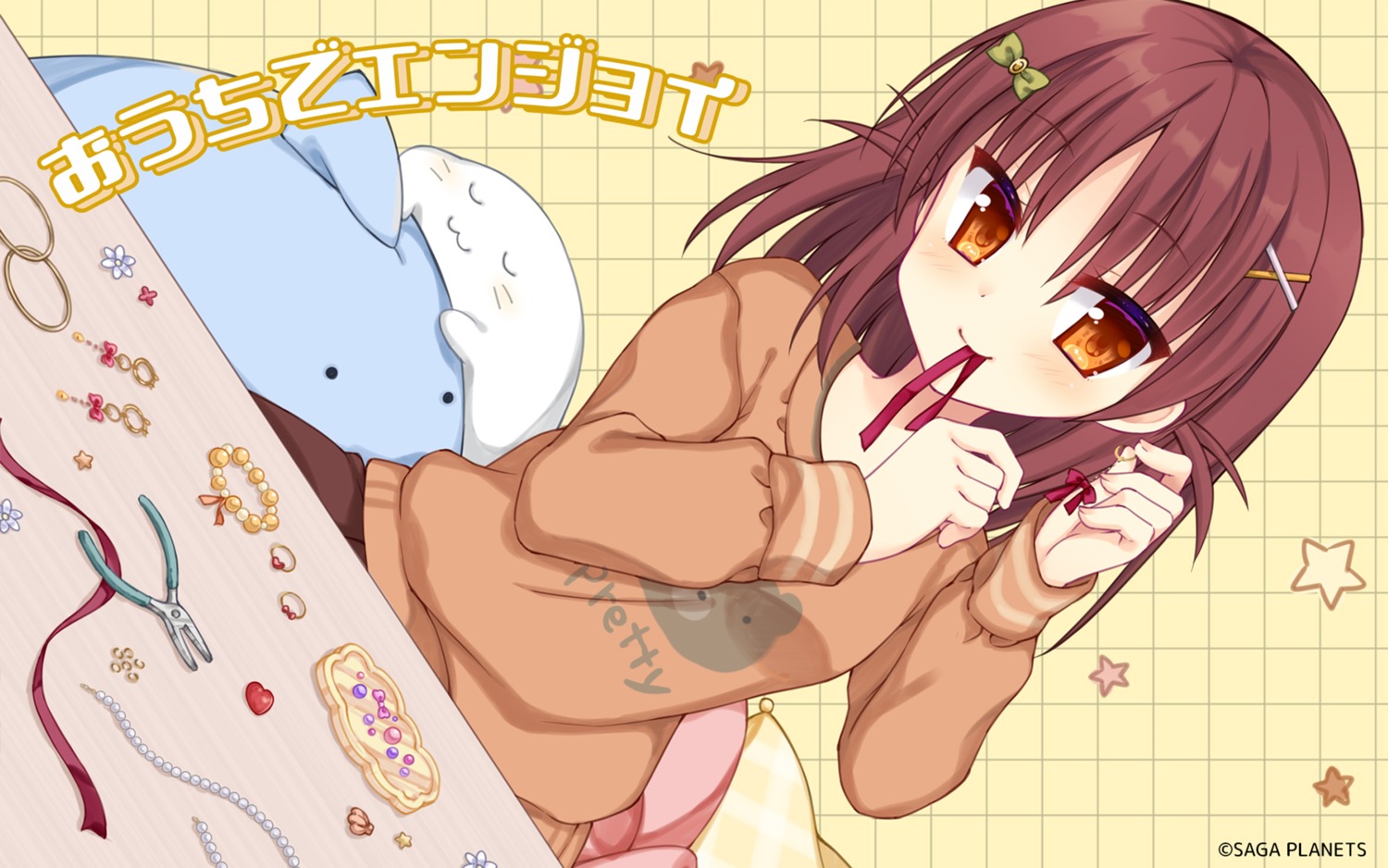 hanesaki_seika, kakenuke_seishun_sparking!, saga_planets, sweater, toono_ritsu, wallpaper