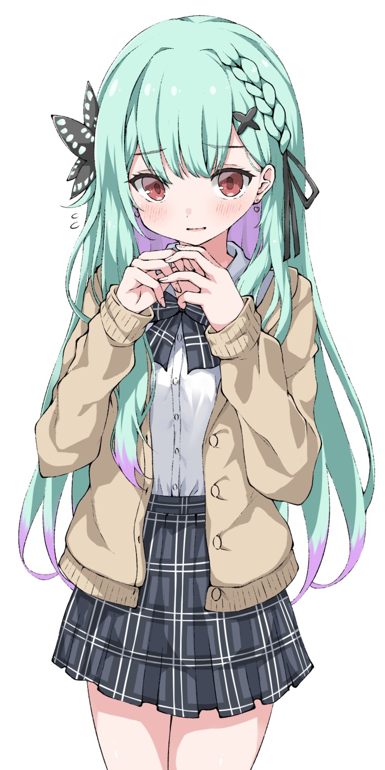 absent, hololive, seifuku, sweater, uruha_rushia