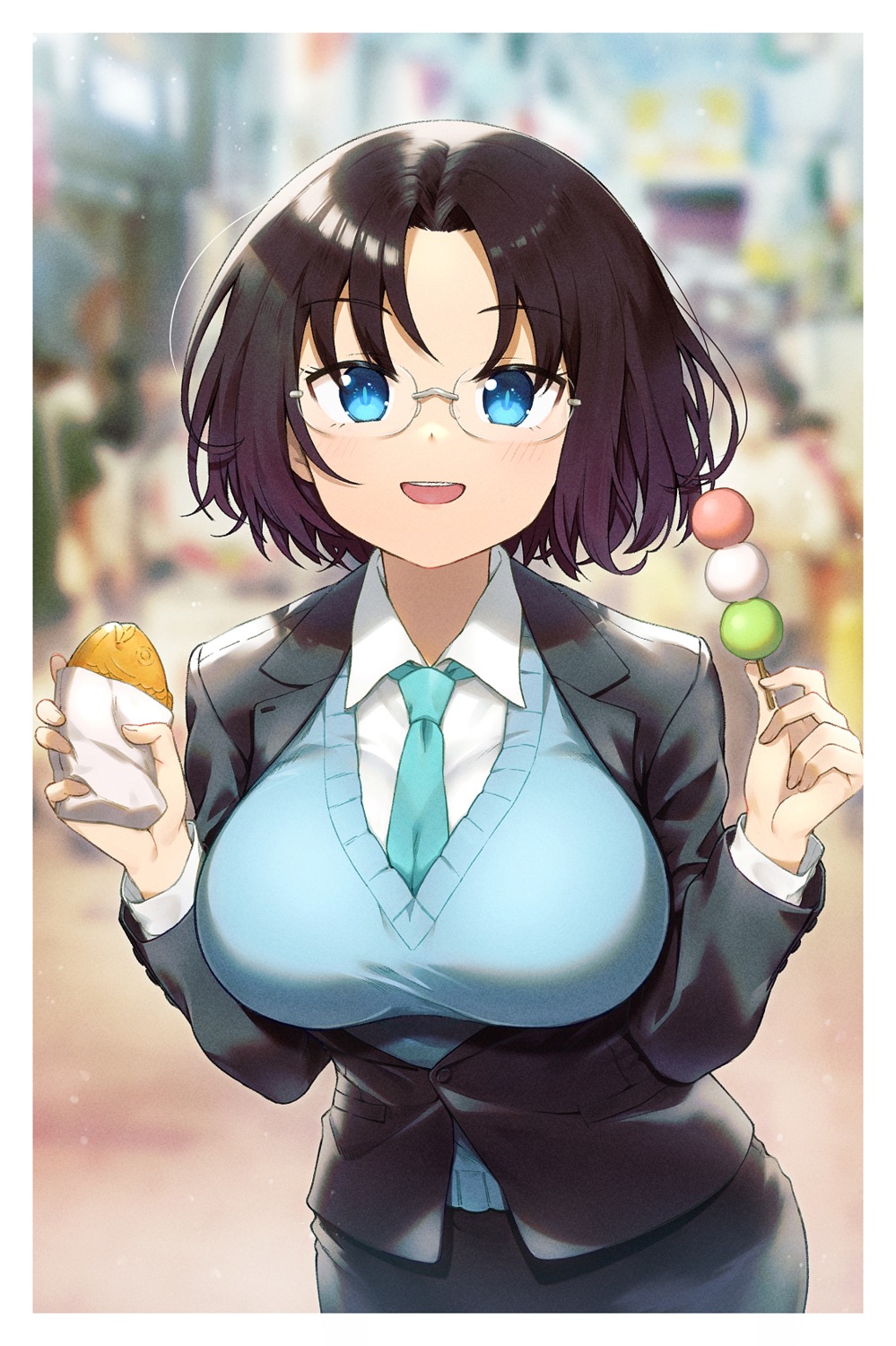 business_suit, elma_(maidragon), kobayashi-san_chi_no_maidragon, megane, mj_nameraka, sweater