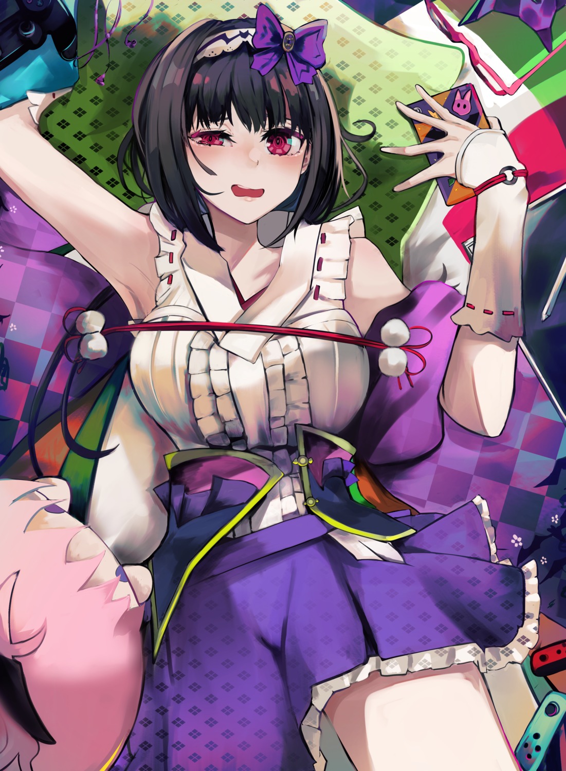 fate/grand_order, osakabehime_(fate), san_(harutuki_3), skirt_lift