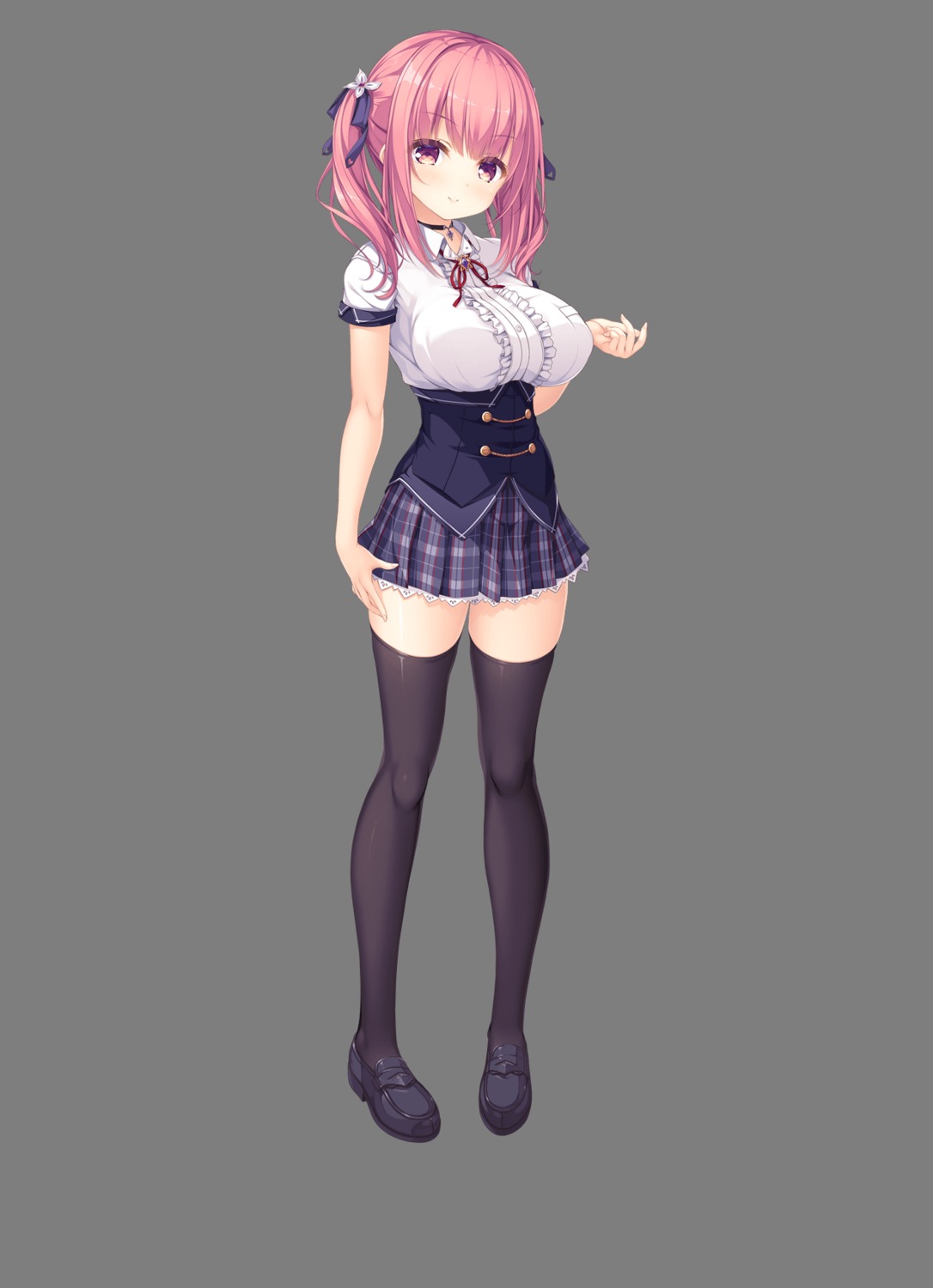 mikagami_mamizu, seifuku, tachibana_charon, thighhighs, transparent_png, unless_terminalia, whirlpool