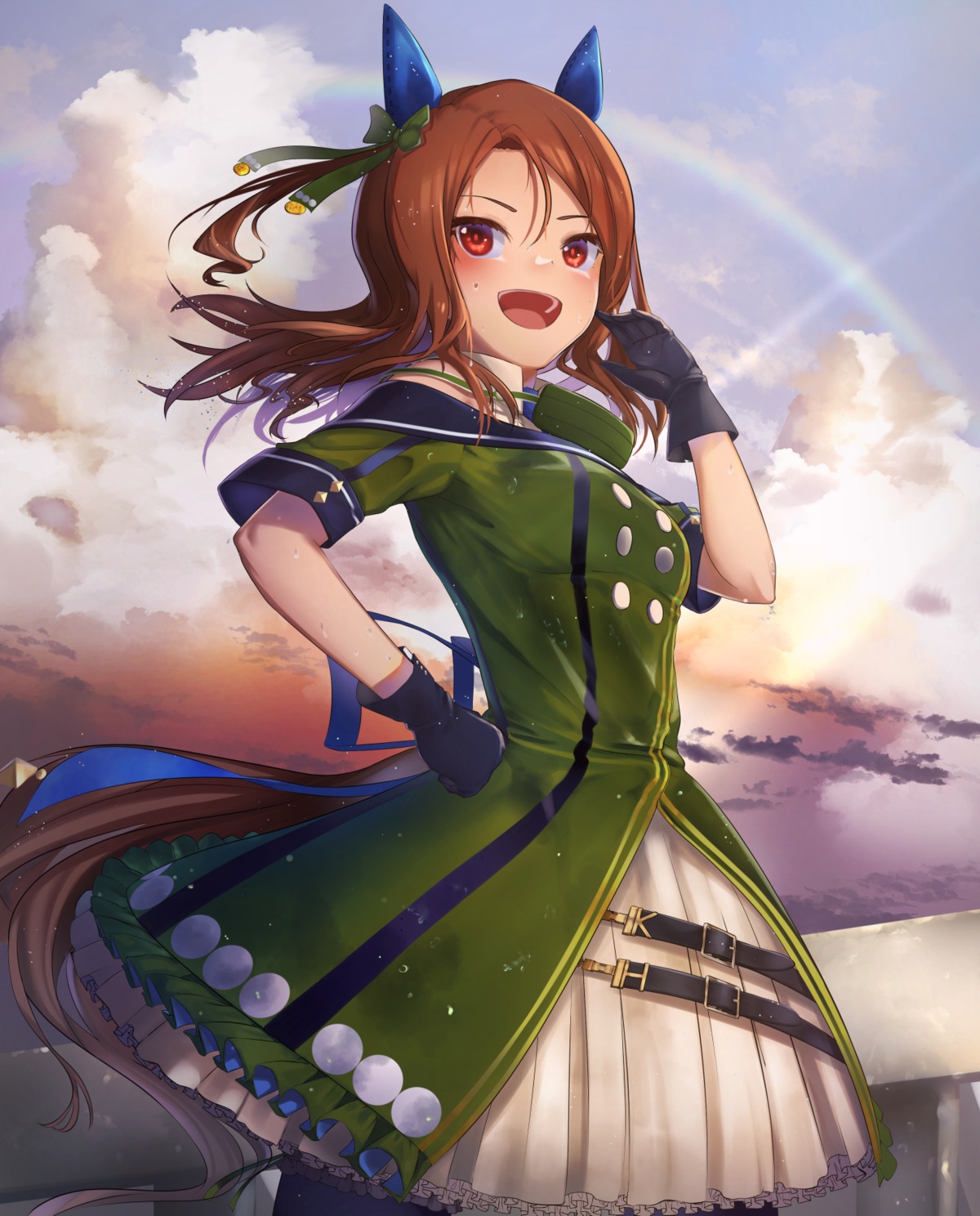 animal_ears, king_halo_(umamusume), skirt_lift, tail, tks_(526tks), uma_musume_pretty_derby, uniform
