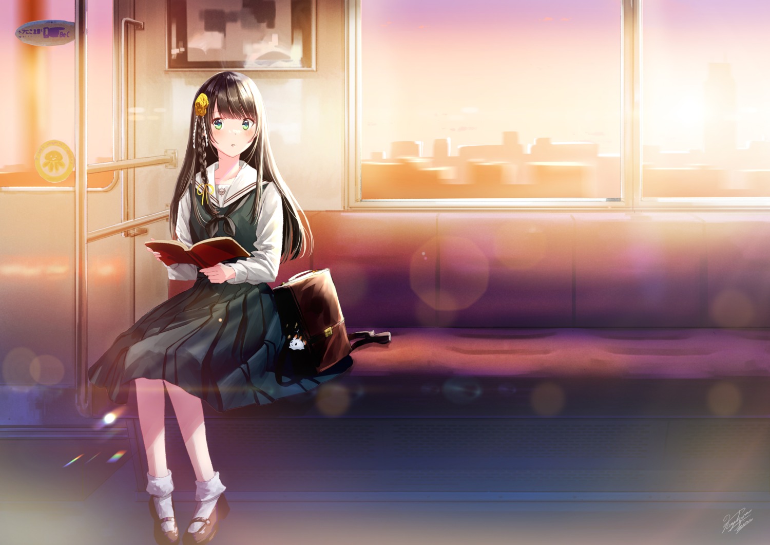 kazuharu_kina, landscape, seifuku