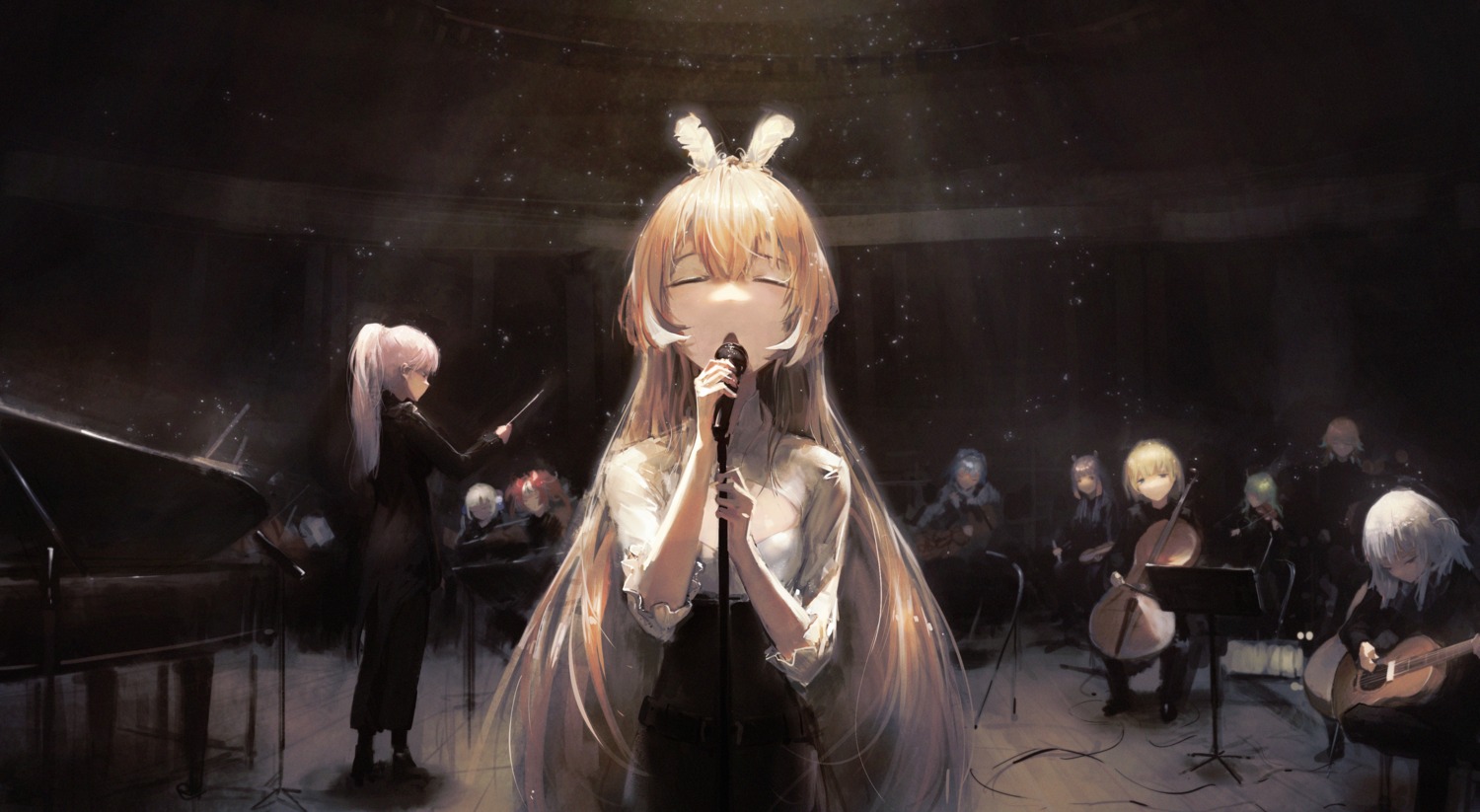 business_suit, ceres_fauna, dinoartforame, gawr_gura, hakos_baelz, hololive, hololive_english, mori_calliope, nanashi_mumei, ninomae_ina'nis, see_through, takanashi_kiara, tsukumo_sana