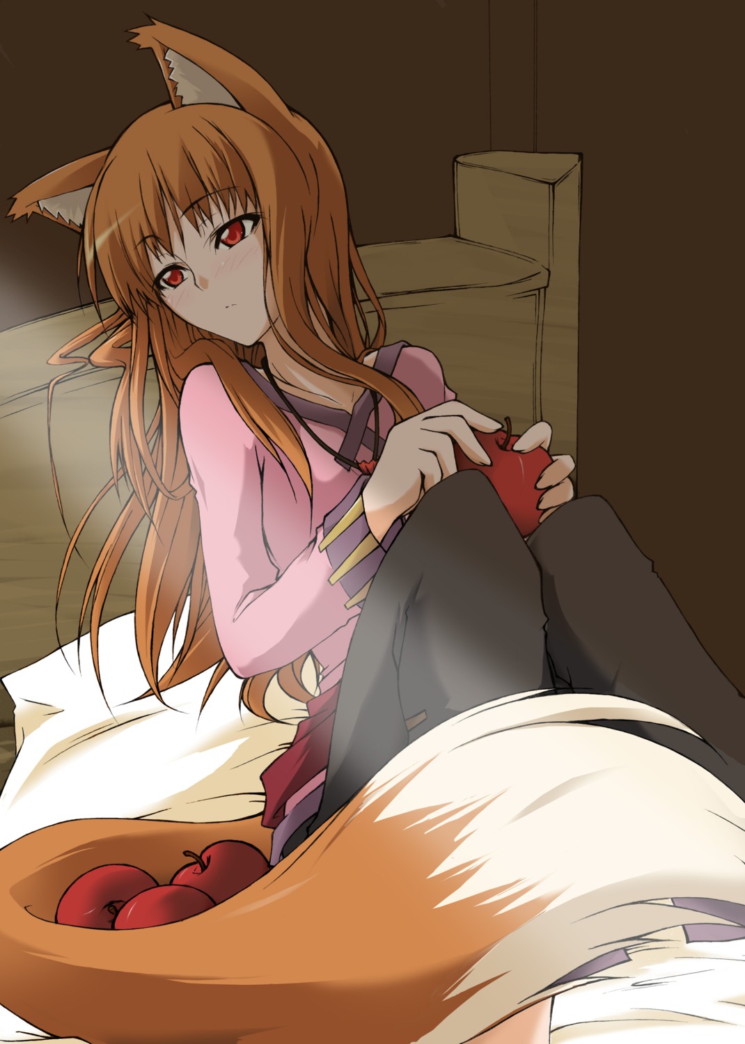 animal_ears, hazuki_haru, holo, spice_and_wolf, tail