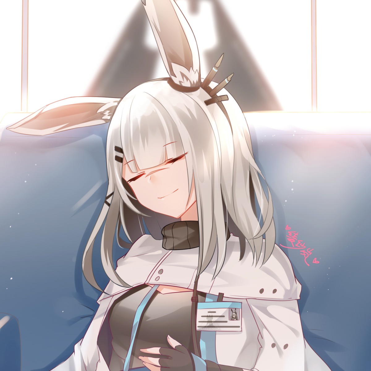 animal_ears, arknights, bunny_ears, frostnova_(arknights), lanelise