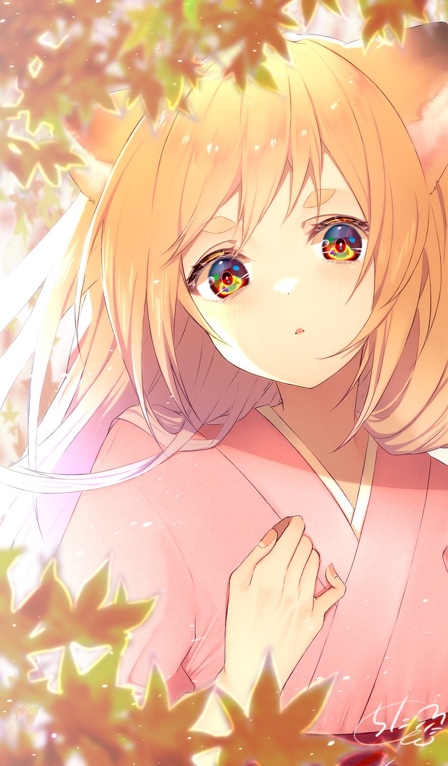 animal_ears, chita_(ketchup), kimono, kitsune