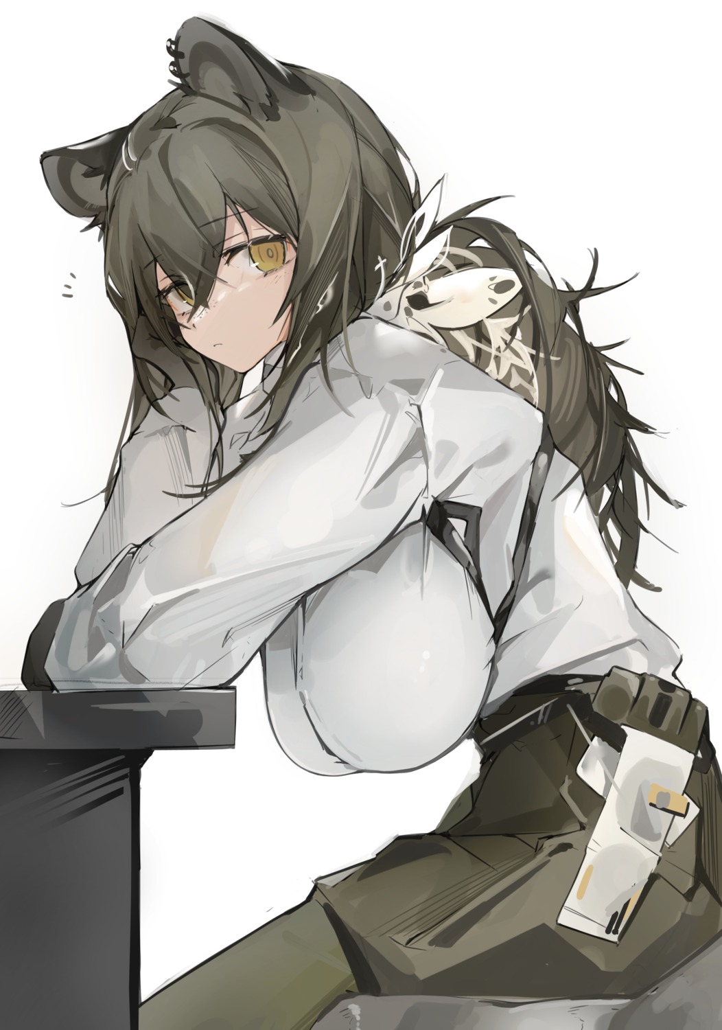 animal_ears, arknights, mikojin, robin_(arknights)