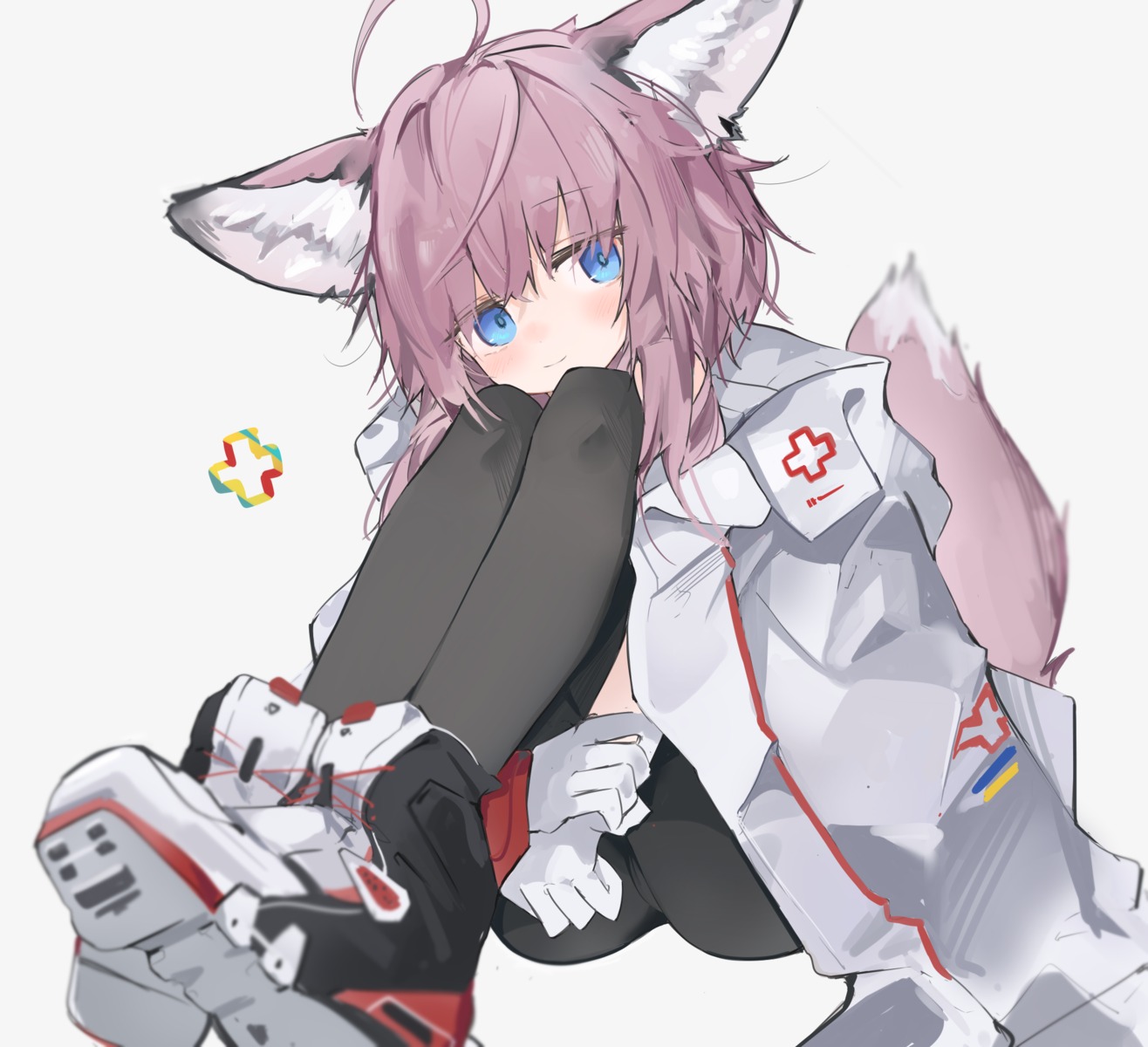 animal_ears, arknights, kitsune, mikojin, sussurro_(arknights), tail