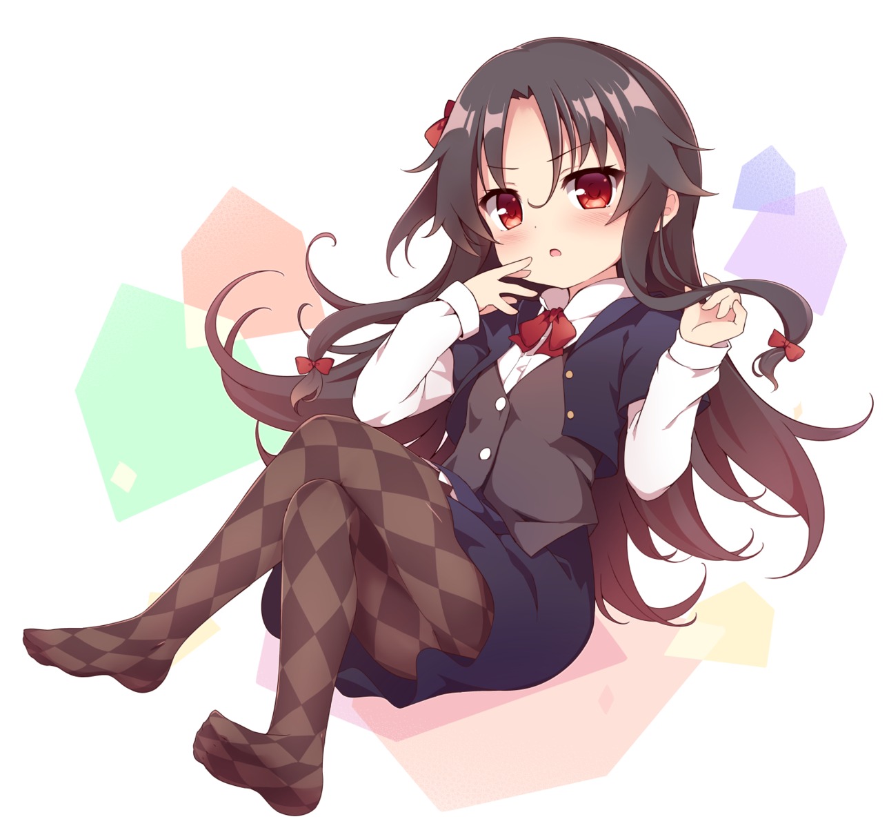baku_ph, pantyhose, ryuuou_no_oshigoto!, skirt_lift, yashajin_ai