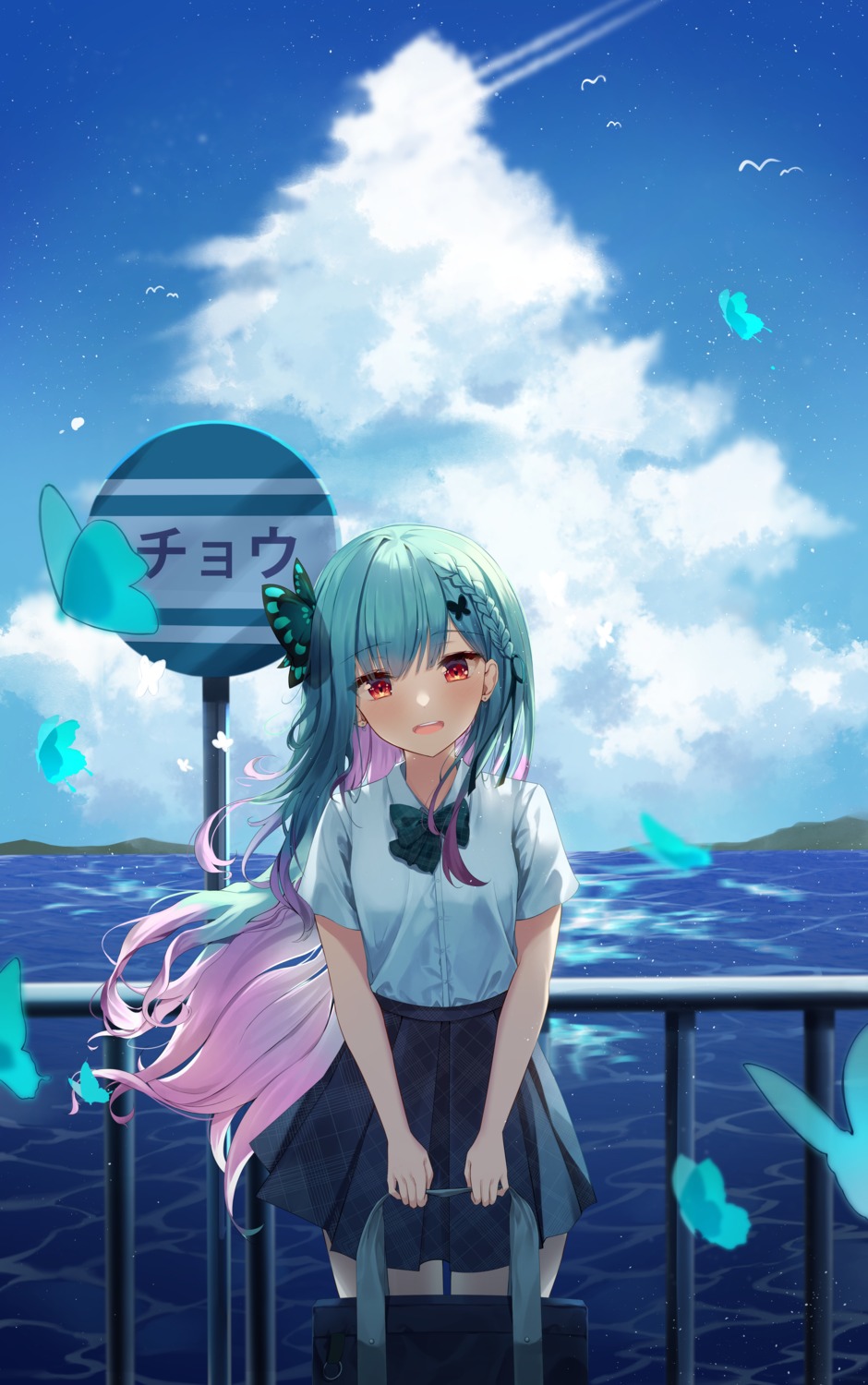 hololive, kimae, seifuku, uruha_rushia