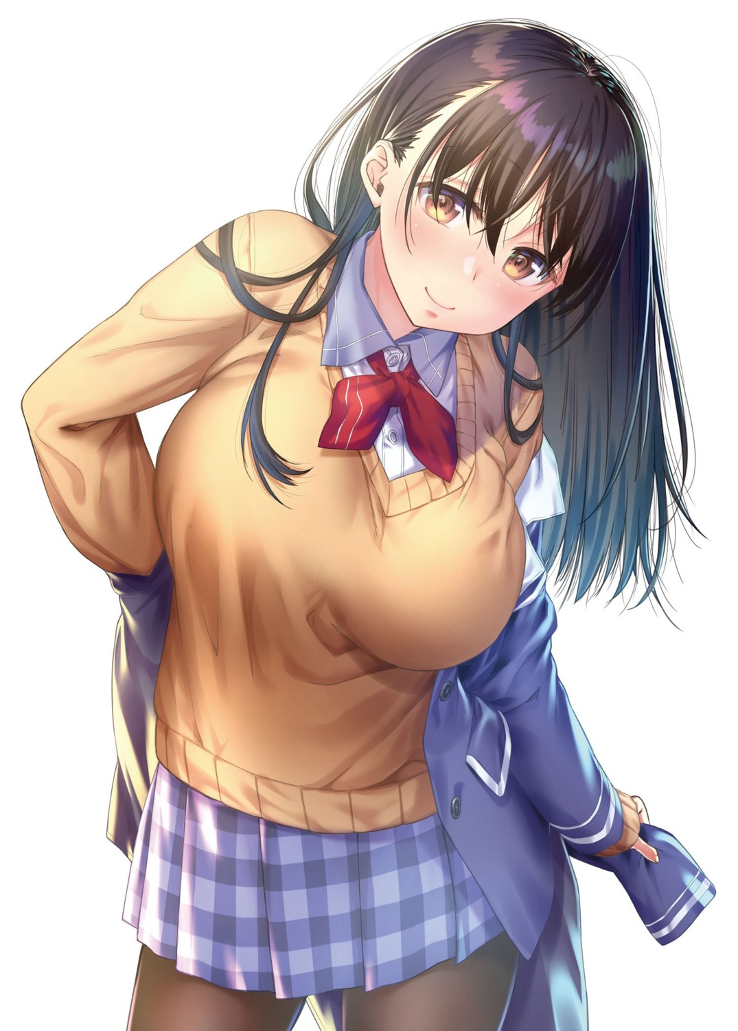 choppiri_toshiue_demo_kanojo_ni_shite_kuremasu_ka?_~tamaranaku_itooshiku_tonikaku_toutoi~, nanase_meruchi, orihara_hime, pantyhose, seifuku, sweater, undressing