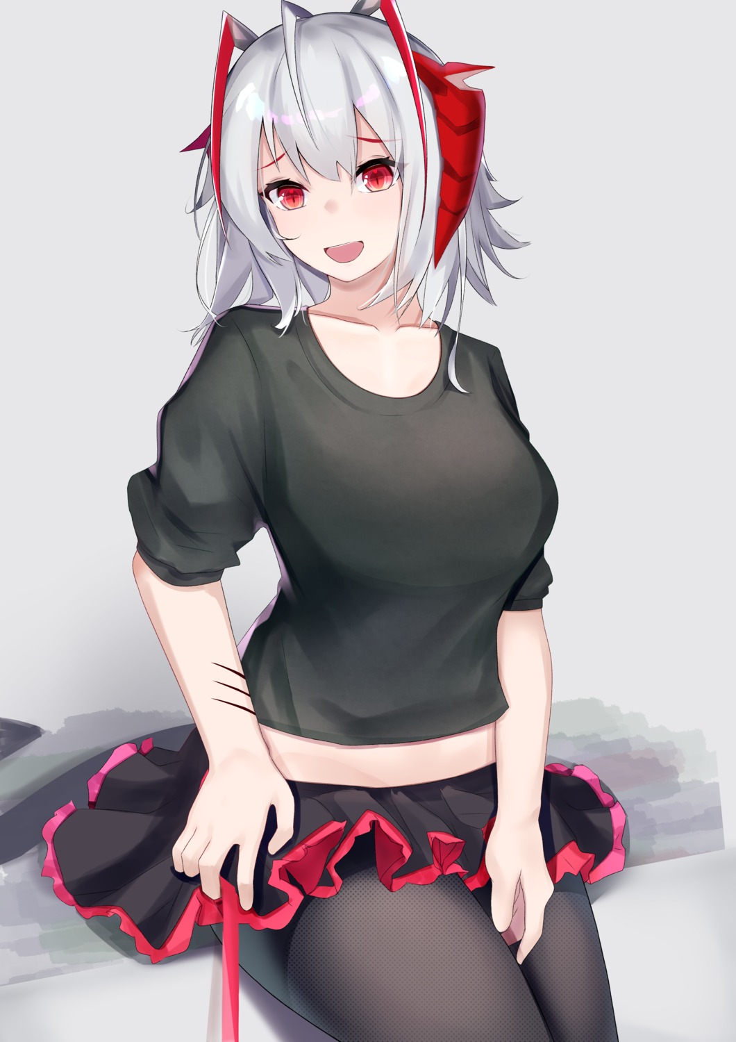 arknights, horns, kotoha_(kotoha65), pantyhose, skirt_lift, w_(arknights)