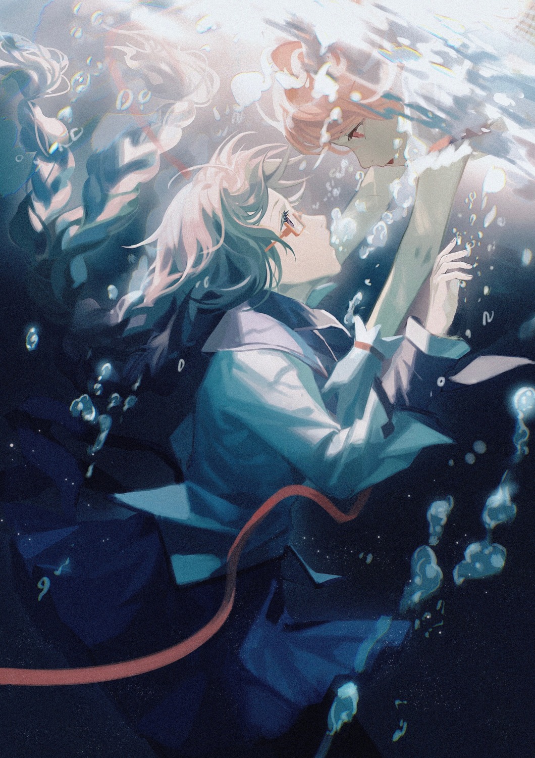 akemi_homura, kaname_madoka, mahou_shoujo_madoka_magica, megane, pantyhose, skirt_lift, wet, yayaziiii