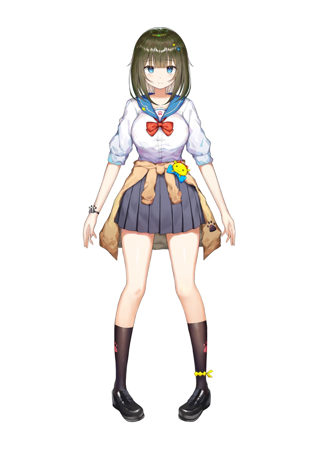 kiriko_(araragikoyomi), nanami_yuna, seifuku, sweater, yumeoi_gakuen