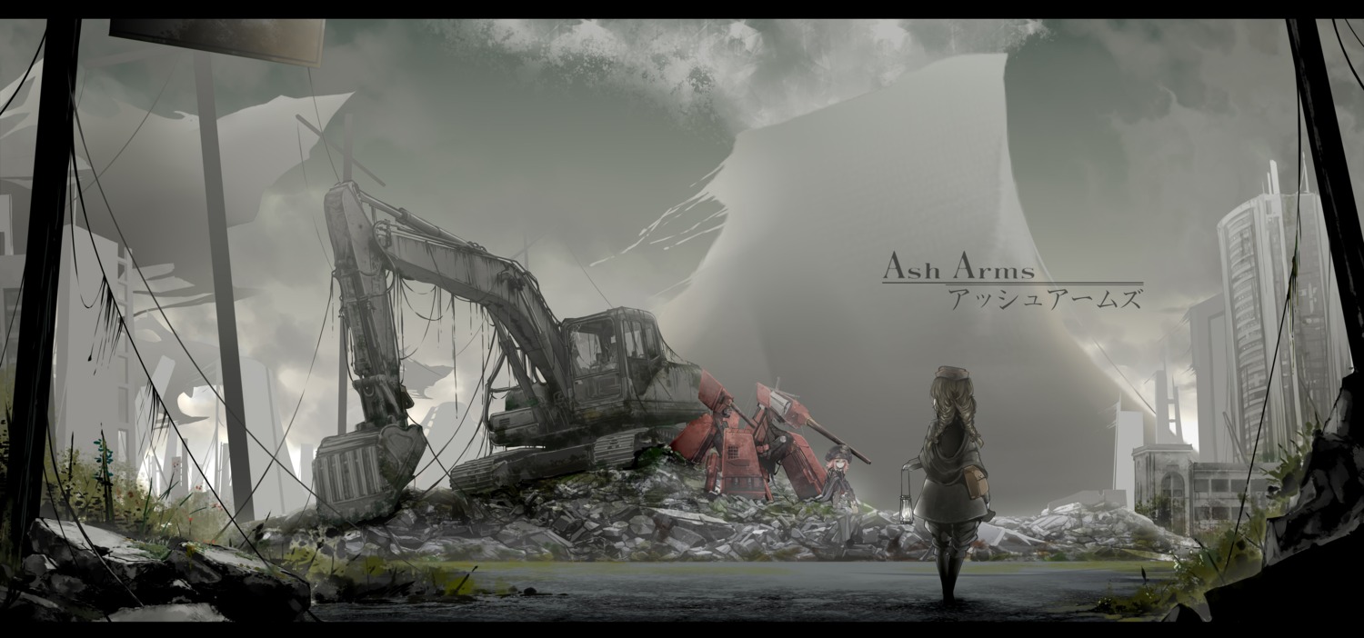anotoki_ashi, ash_arms, landscape, mecha, uniform