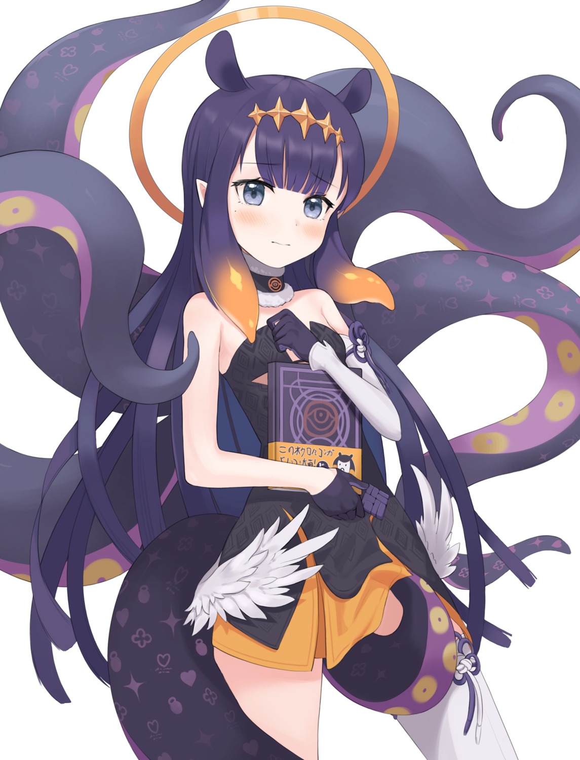 haeil2, hololive, hololive_english, ninomae_ina'nis, pointy_ears, tentacles, thighhighs