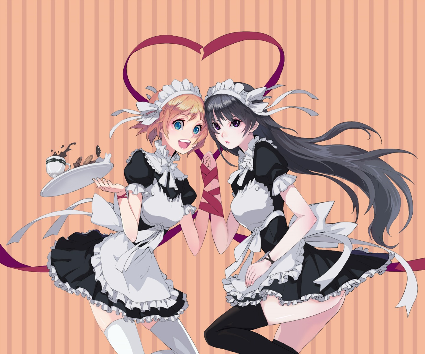 maid, noel_(artist), thighhighs