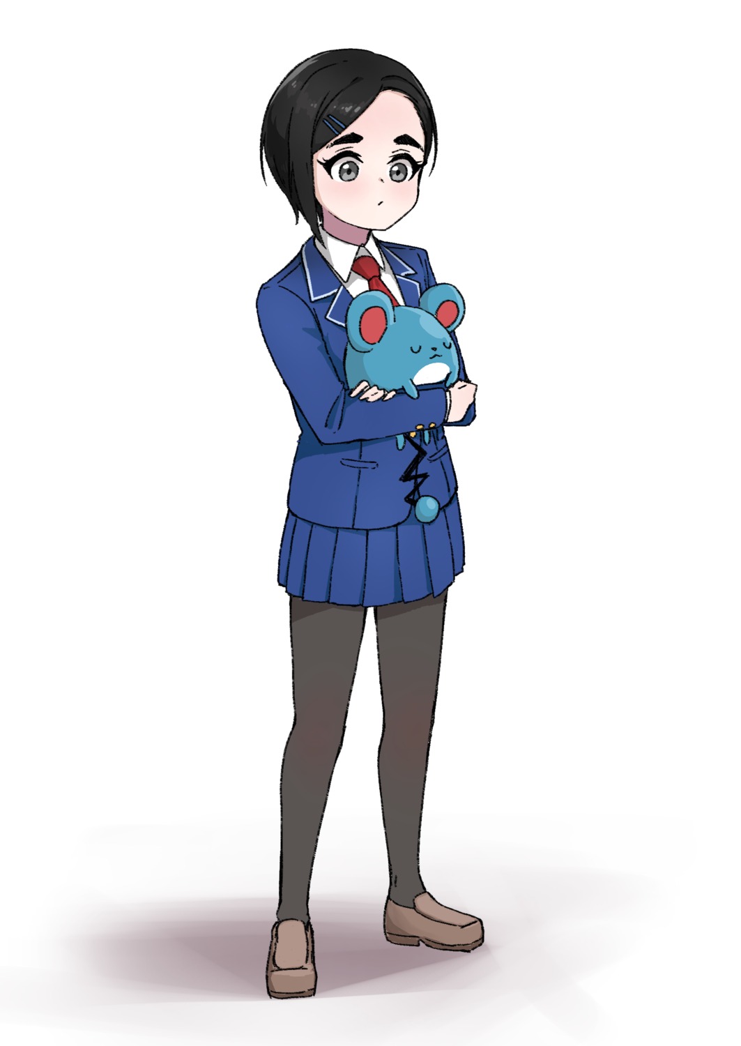 crossover, marill, matsuo_chizuru, pantyhose, pokemon, seifuku, the_idolm@ster, the_idolm@ster_cinderella_girls