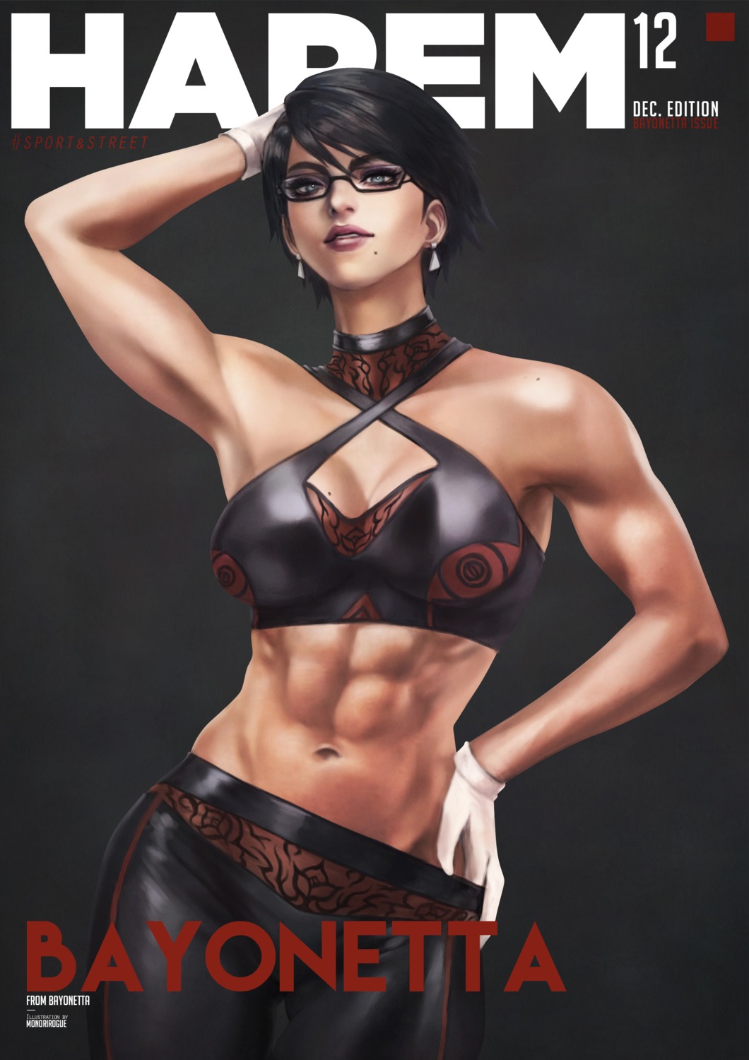 bayonetta, bayonetta_(character), cleavage, megane, monori_rogue