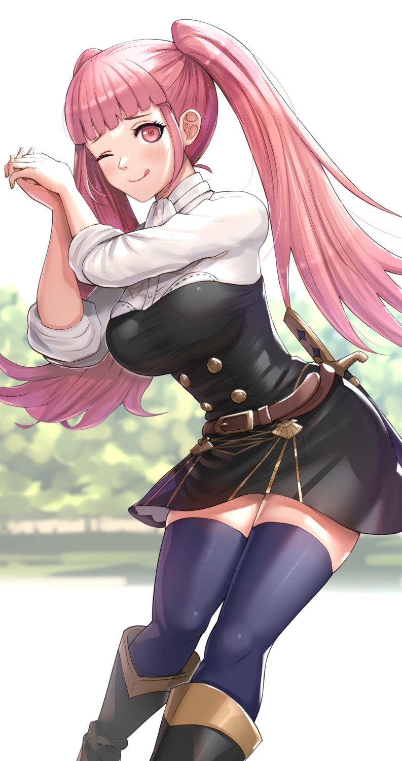 fire_emblem, fire_emblem_three_houses, gonzarez, hilda_valentine_goneril, thighhighs, weapon