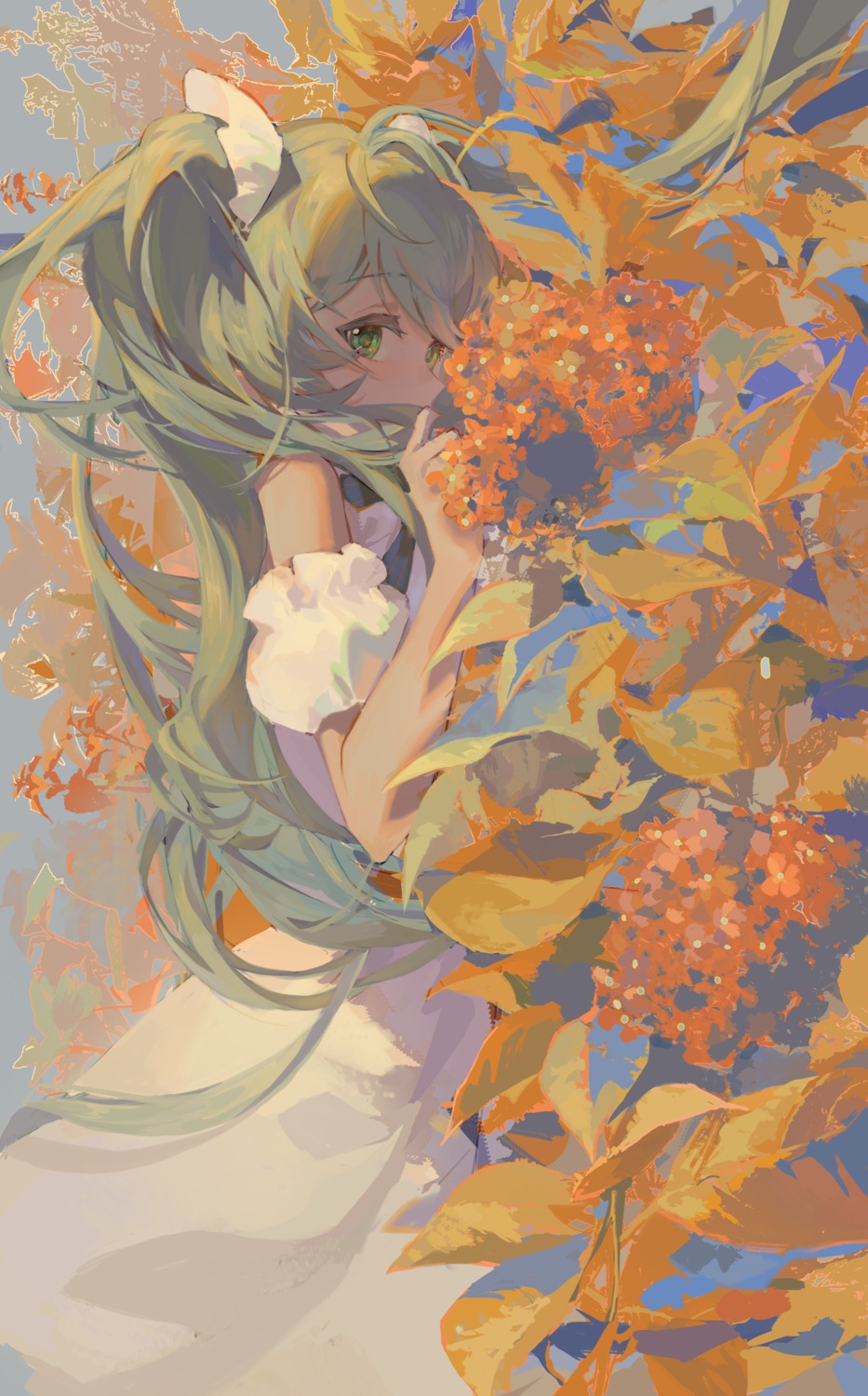 dress, hatsune_miku, hlymoriia, summer_dress, vocaloid