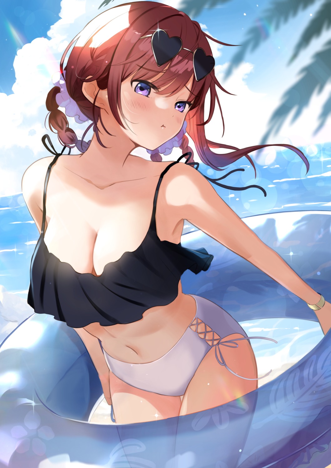 bikini, megane, swimsuits, tasuku_(otomebotan)