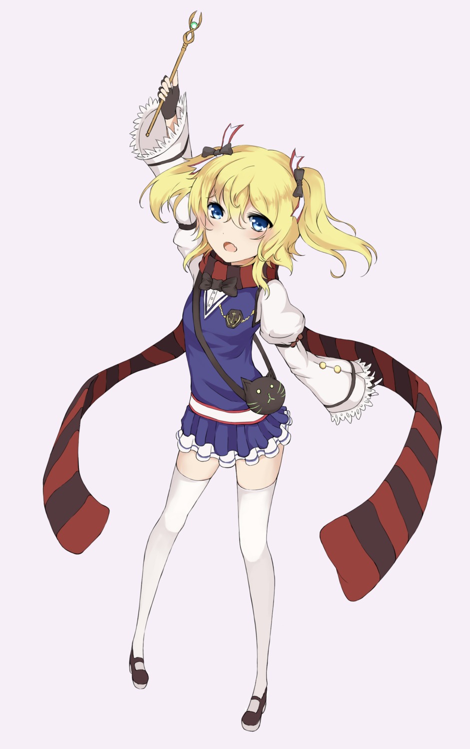 anotoki_ashi, glowworm_(zhanjianshaonv), seifuku, sweater, thighhighs, weapon, zhanjianshaonv