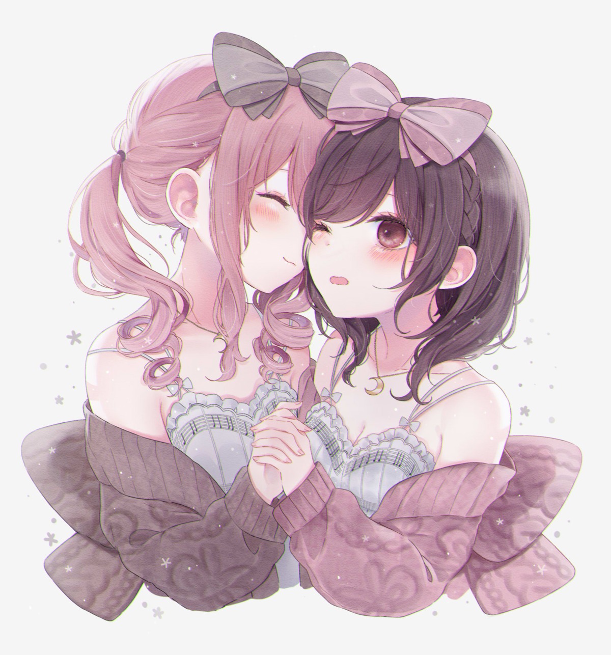 akiyama_mizuki, cleavage, project_sekai, shinonome_ena, sionoe, sweater, trap