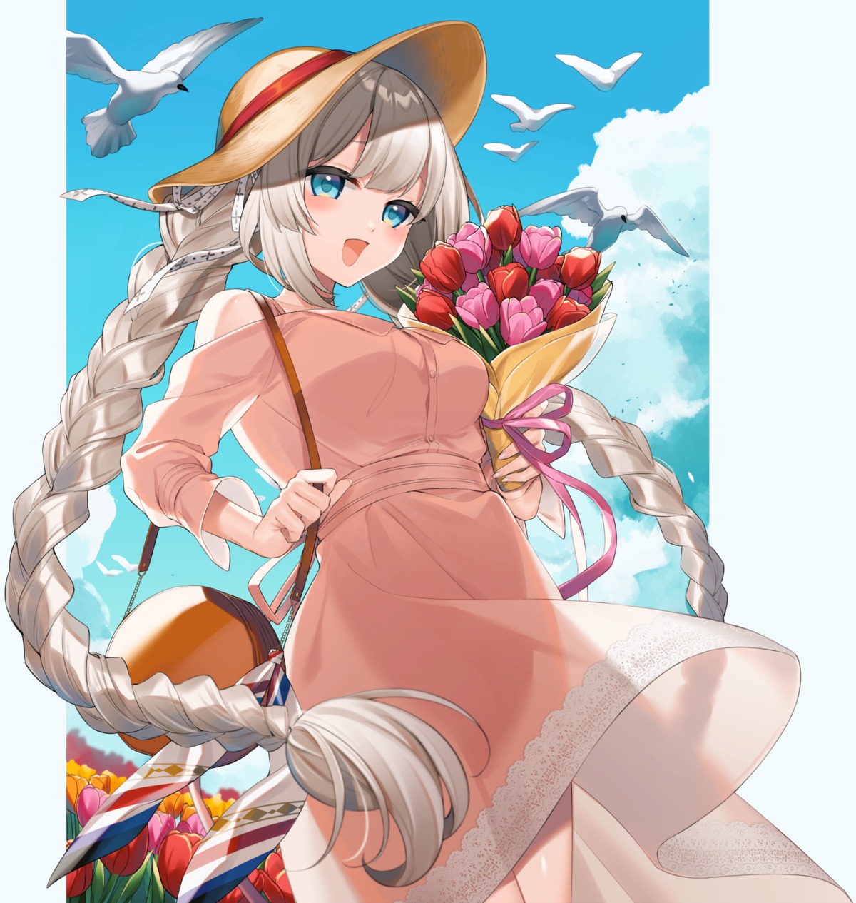citron_82, dress, fate/grand_order, marie_antoinette_(fate), see_through, skirt_lift