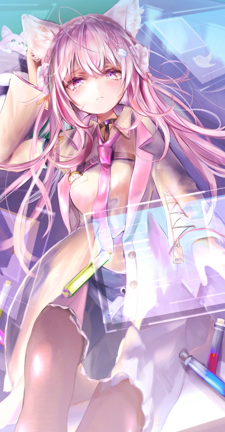 animal_ears, furofuroppi, hakui_koyori, hololive