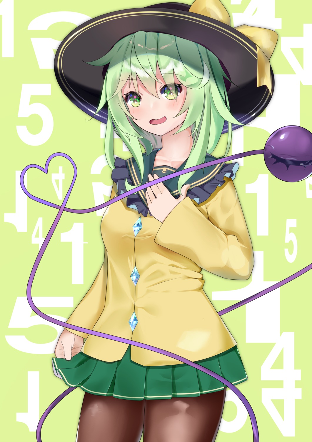 komeiji_koishi, kotoha_(kotoha65), pantyhose, skirt_lift, touhou