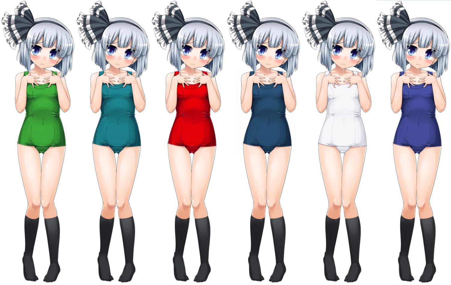 gengorou, konpaku_youmu, school_swimsuit, swimsuits, touhou