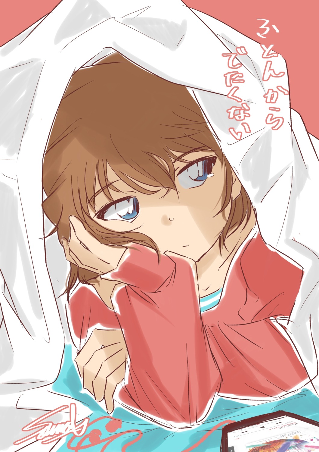 haibara_ai, meitantei_conan, sheets, sketch, sooma4869