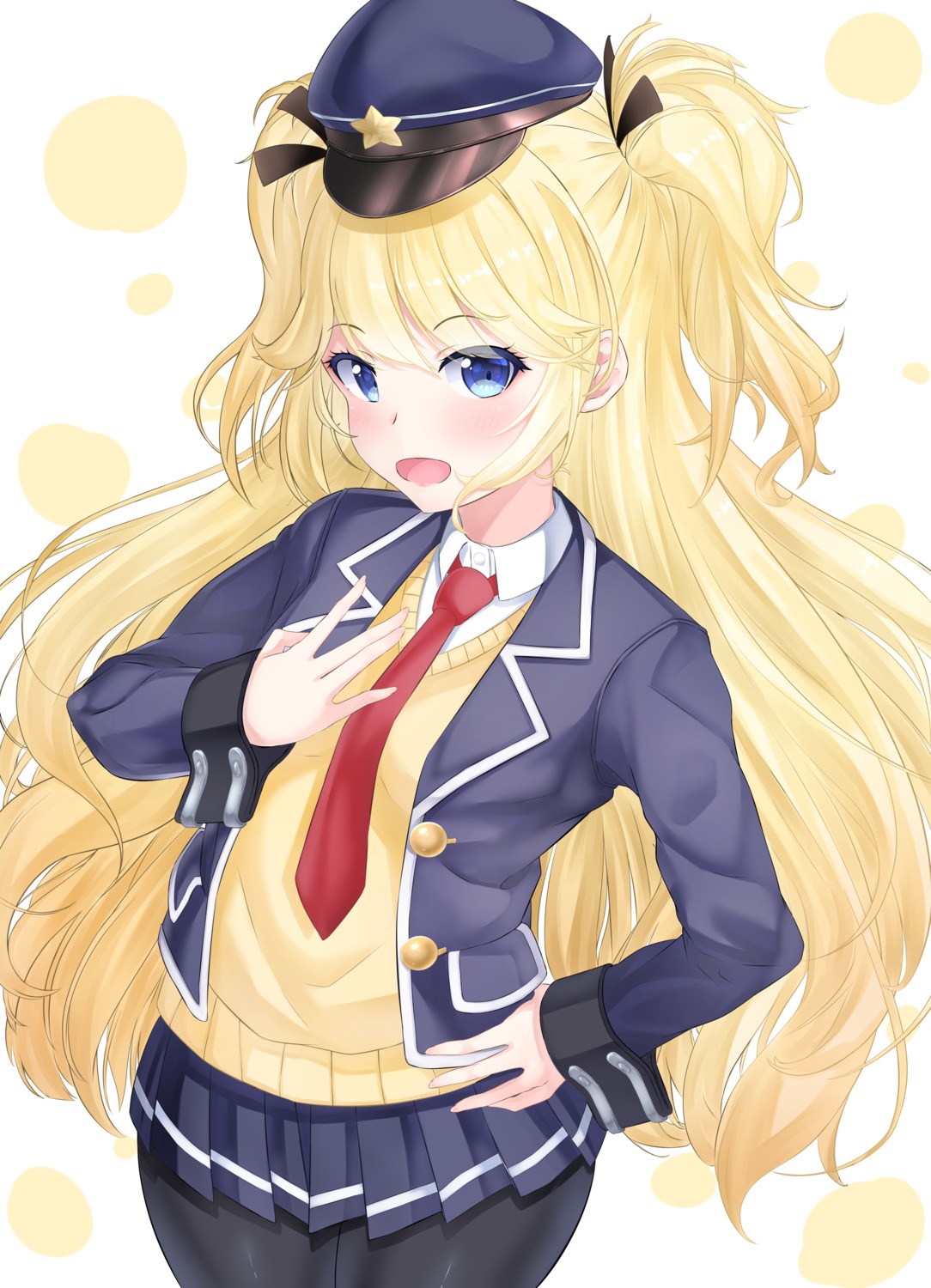 girls_frontline, pantyhose, seifuku, super_shorty_(girls_frontline), sweater, takechii